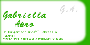 gabriella apro business card